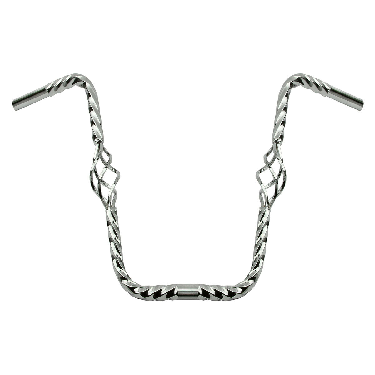 Cage Twisted Hexagon Twisted Handlebar 16 25.4mm Chrome.